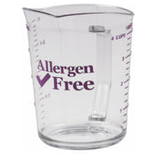 Cambro 100MCCW441 Camwear® Measuring Cup 1 Qt. Allergen-free Purple Graduations