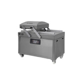 Omcan 59135 Turbovac Heavy-Duty Double Chamber Vacuum Packaging Machine With Stainless Steel Cover And Flat Working Surface With 44″ X 27.5″ Seal Length
