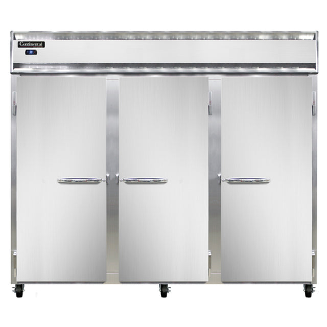 Continental Refrigerator 3RESN Extra-Wide Refrigerator Reach-in 85-1/2"W
