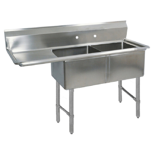 BK Resources BKS-2-24-14-24LS Sink Two Compartment 74-1/2"W X 29-13/16"D X 43-3/4"H Overall Size
