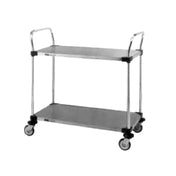 Metro MW108 MW Standard Duty Utility Cart MW100 Series (2) Solid Shelves Open Base