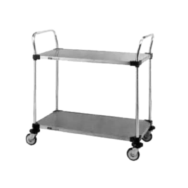 Metro MW108 MW Standard Duty Utility Cart MW100 Series (2) Solid Shelves Open Base