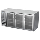 Beverage Air BB72HC-FG-S - Refrigerated Food Rated Back Bar Storage Cabinet, Three-section