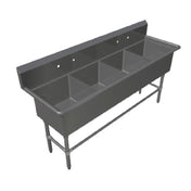 John Boos 4PB204 Pro-Bowl Sink 4-compartment 85-1/8"W X 25-1/2"D X 44-1/16"H Overall Size