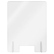 Aarco FPS2418PC-3 Freestanding Protection Shield With Pass-thru 24" X 18"