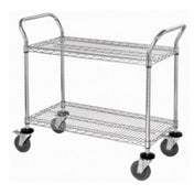 Quantum WRC-1836-2 Utility Cart 36"W X 18"D X 37-1/2"H (2) Wire Shelves