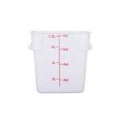 Hubert 29A-052 - Kratos® CenPro Square Food Storage Container, 8 Qt. Capacity, White