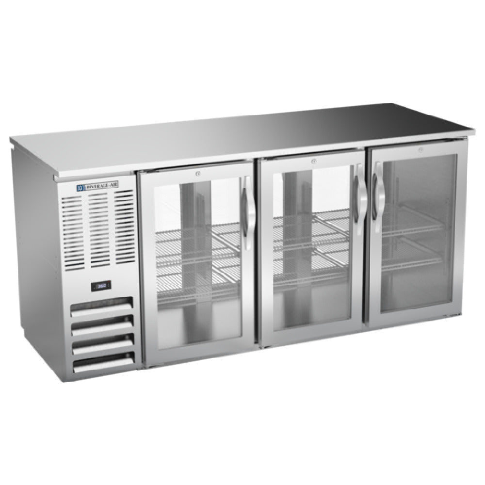 Beverage Air BBN72HC-F-GS-PT-S - Refrigerated Pass-Thru Back Bar Food Rated Refrigerator