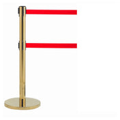 Aarco HB-27RD HB-27RD Form-A-Line™ System Dual Retractable Belt Style Has A Polished Brass Finish