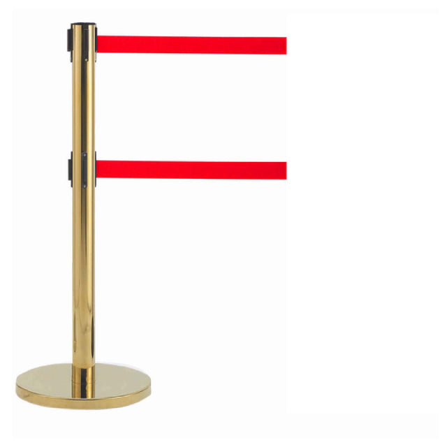 Aarco HB-27RD HB-27RD Form-A-Line™ System Dual Retractable Belt Style Has A Polished Brass Finish