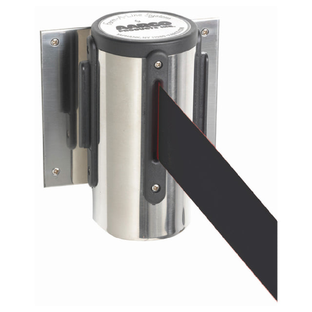 Aarco WM-7CBK WM-7CBK Form-A-Line™ System Wall Mounted Retractable Belt With A Chrome Casing
