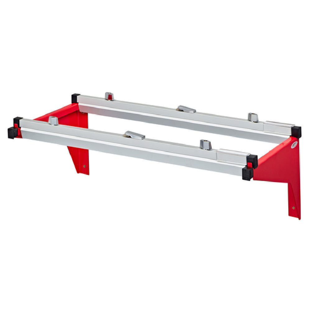 Alpine Industries ADI616-RED Drop/Lift Wall Rack For Blueprints Red
