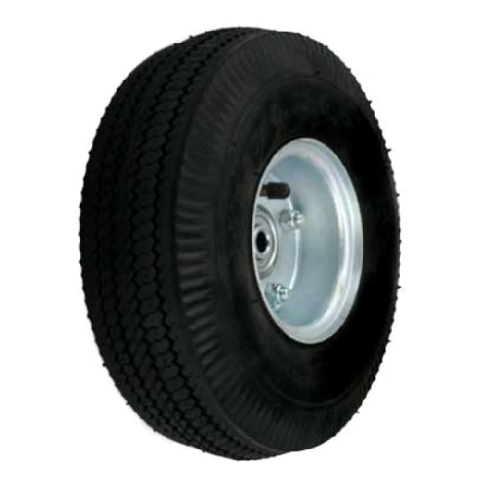 Forbes Industries 1660-W 10” Black Full Pneumatic Offset Wheel Zinc Plated Hub