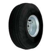 Forbes Industries 1660-W 10” Black Full Pneumatic Offset Wheel Zinc Plated Hub