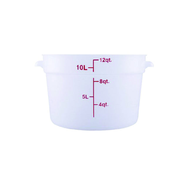 Hubert 24986 - CenPro® Food Storage Container, 12-1/4"W X 12-1/4"D X 8"H, Round