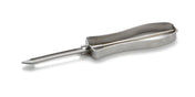 The Economy Peeler features a straight, sharp tempered steel blade and a curved, ergonomic handle for easy peeling. Its sleek metallic finish looks great, and it’s also dishwasher safe for effortless cleaning.
