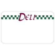 Hubert 57924 - Merchandising Tag, "Deli" With Green Checkered Design, 3-3/4" X 2-1/4"H
