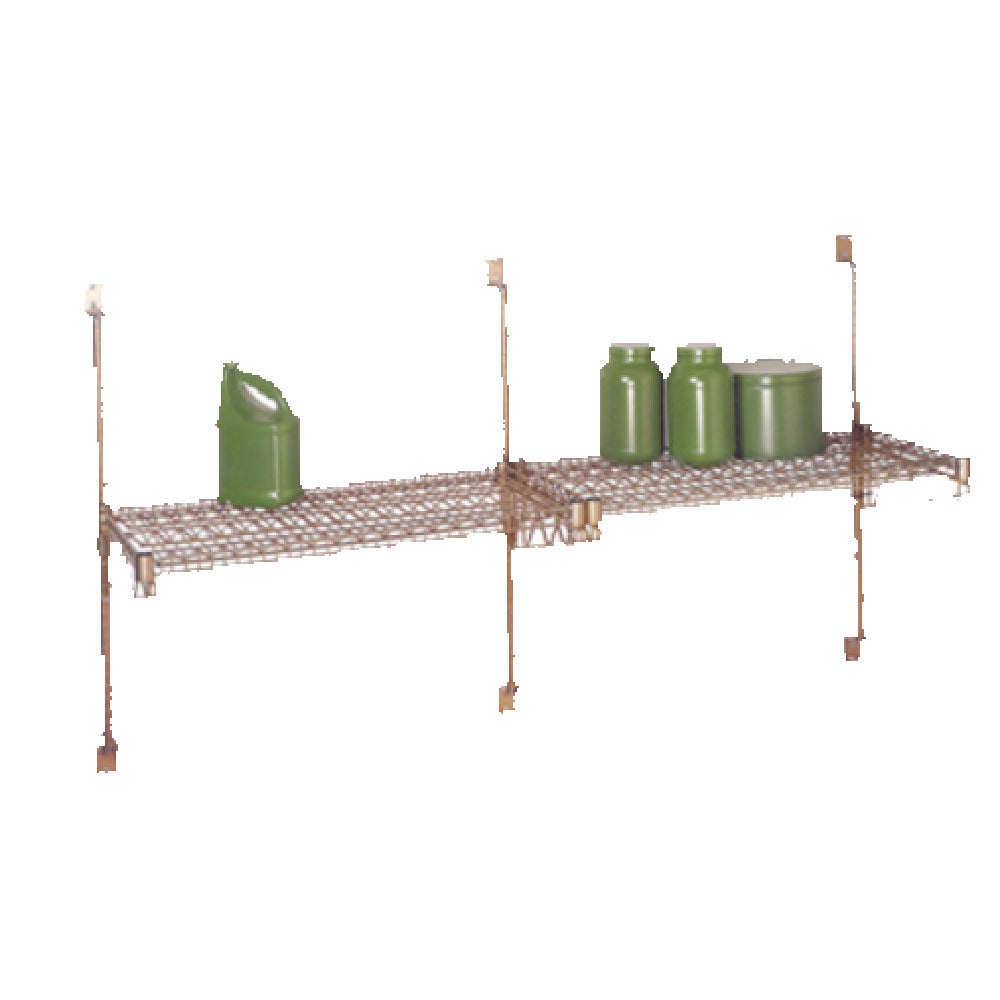 SPG PWMT54Y - ISS Single Post, With 2 End Mount Brackets & 1 Center Bracket, For 3 Or More-tier 54" Shelf