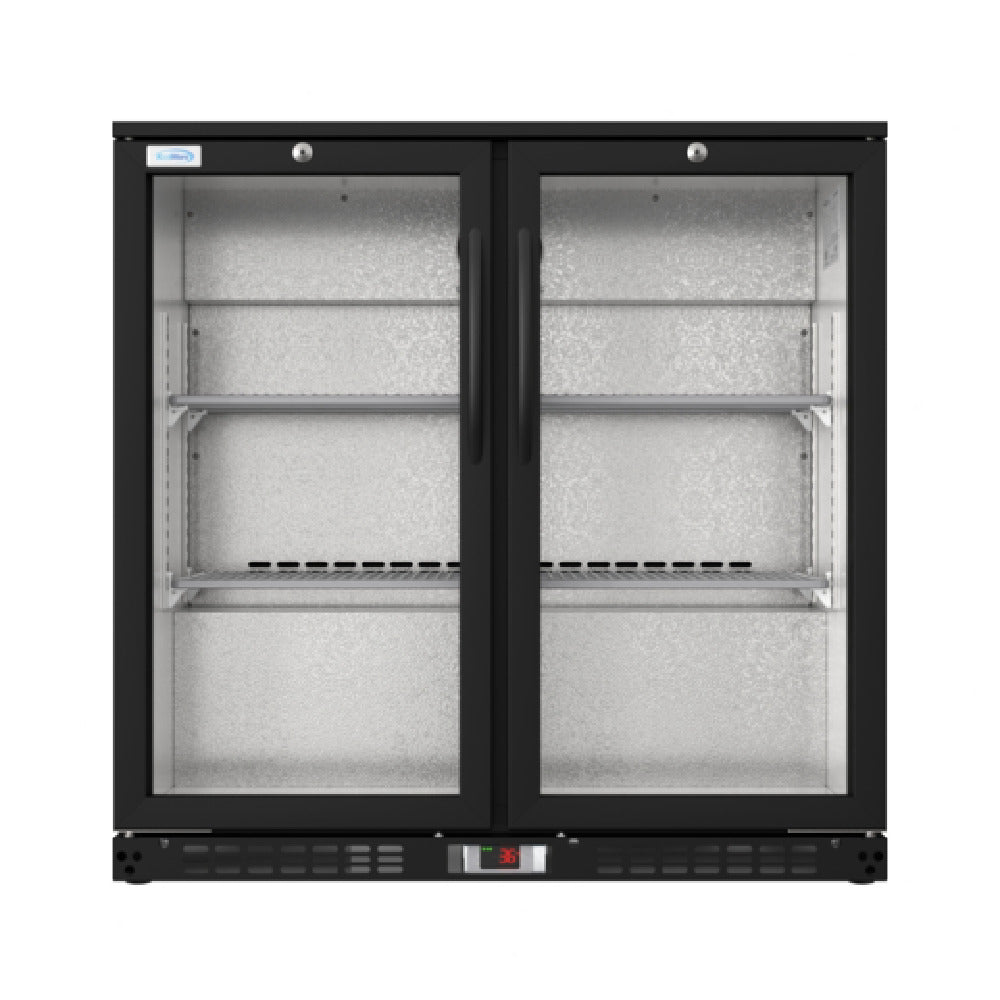 Koolmore BC-2DSW-BK - Back Bar Refrigerator, Two-section, 35-2/5"W X 20-4/5"D X 35-1/5"H