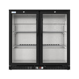 Koolmore BC-2DSW-BK - Back Bar Refrigerator, Two-section, 35-2/5"W X 20-4/5"D X 35-1/5"H