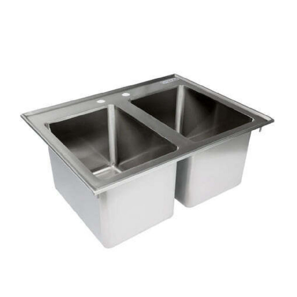 Empura EDIS2101410 - Drop-in Sink, 25"W X 19"D X 10"H Overall Size, 2-compartment
