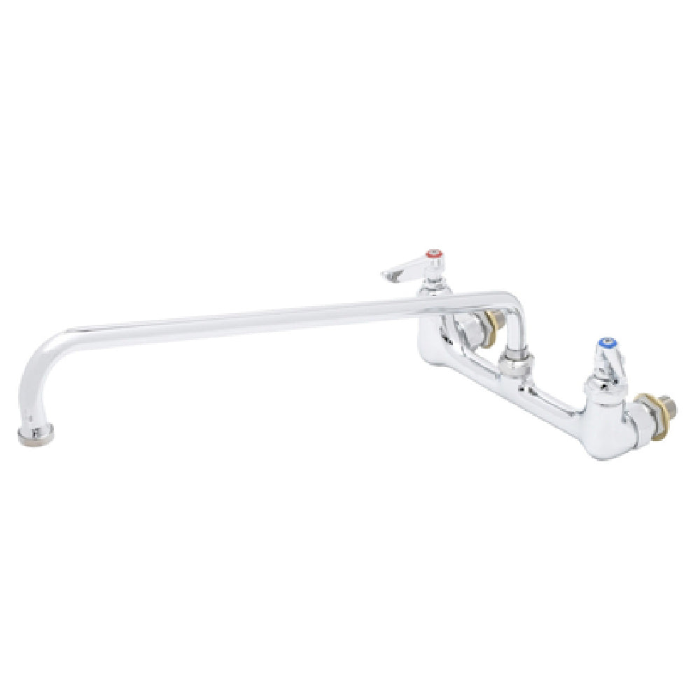 T&S Brass B-0230-CC-CR Pantry Mixing Faucet Double Wall Mount