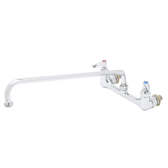 T&S Brass B-0230-CC-CR Pantry Mixing Faucet Double Wall Mount