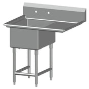 SPG 1SL1620-RD24 - Universal Stainless Sink, One Compartment, 24" Right-hand Drainboard