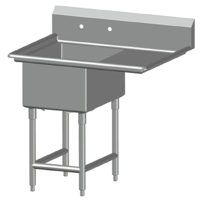 SPG 1SL1620-RD24 - Universal Stainless Sink, One Compartment, 24" Right-hand Drainboard