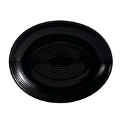 CAC China TG-14C-BLK Tango Platter 12-3/4"L X 10-1/4"W X 1-1/2"H Oval