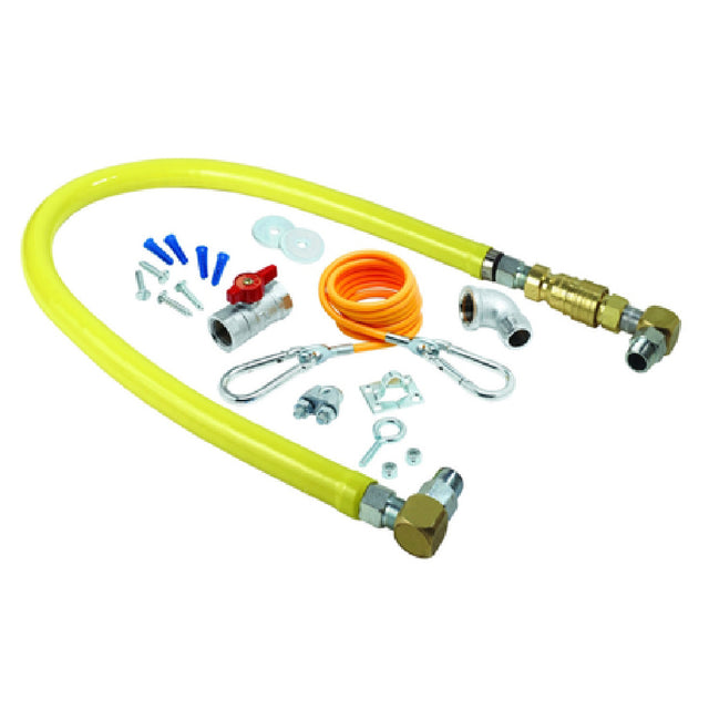 T&S Brass HG-4D-36SK Safe-T-Link Gas Connector Kit 3/4" Connection 36" Hose