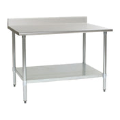 Eagle T3684EB-BS Deluxe Series Work Table 84"W X 36"D 16/300 Series Stainless Steel Top With Rolled Front Edge & 4-1/2" Backsplash