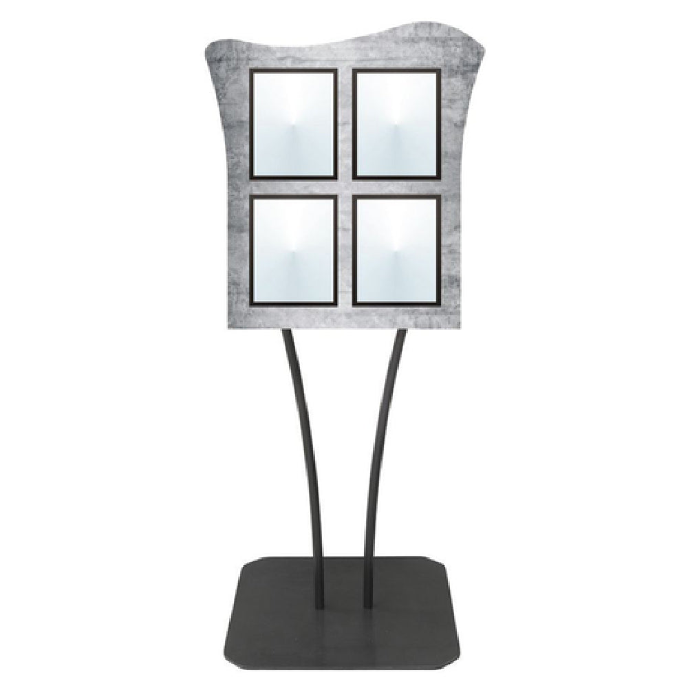 Hubert 94524 - Menu Board, 4-pocket, Floor Stand