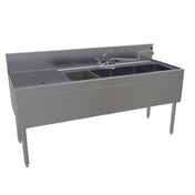 Glastender FSB-66R-S Underbar Sink Unit Four Compartment 66"W X 24"D