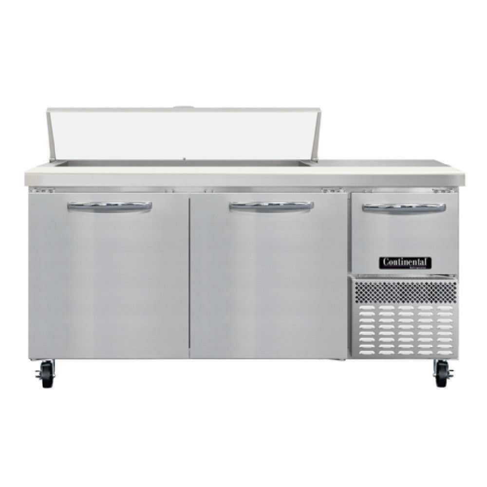 Continental Refrigerator RA68SN12 Refrigerated Base Shallow Depth Sandwich Unit