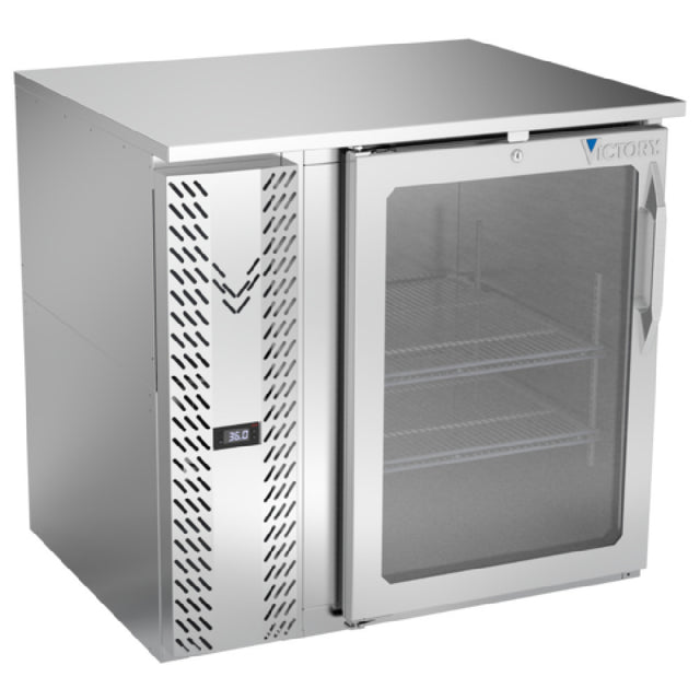 Victory VBB36HC-FG-S - Back Bar Refrigerator, Food Rated, One-section