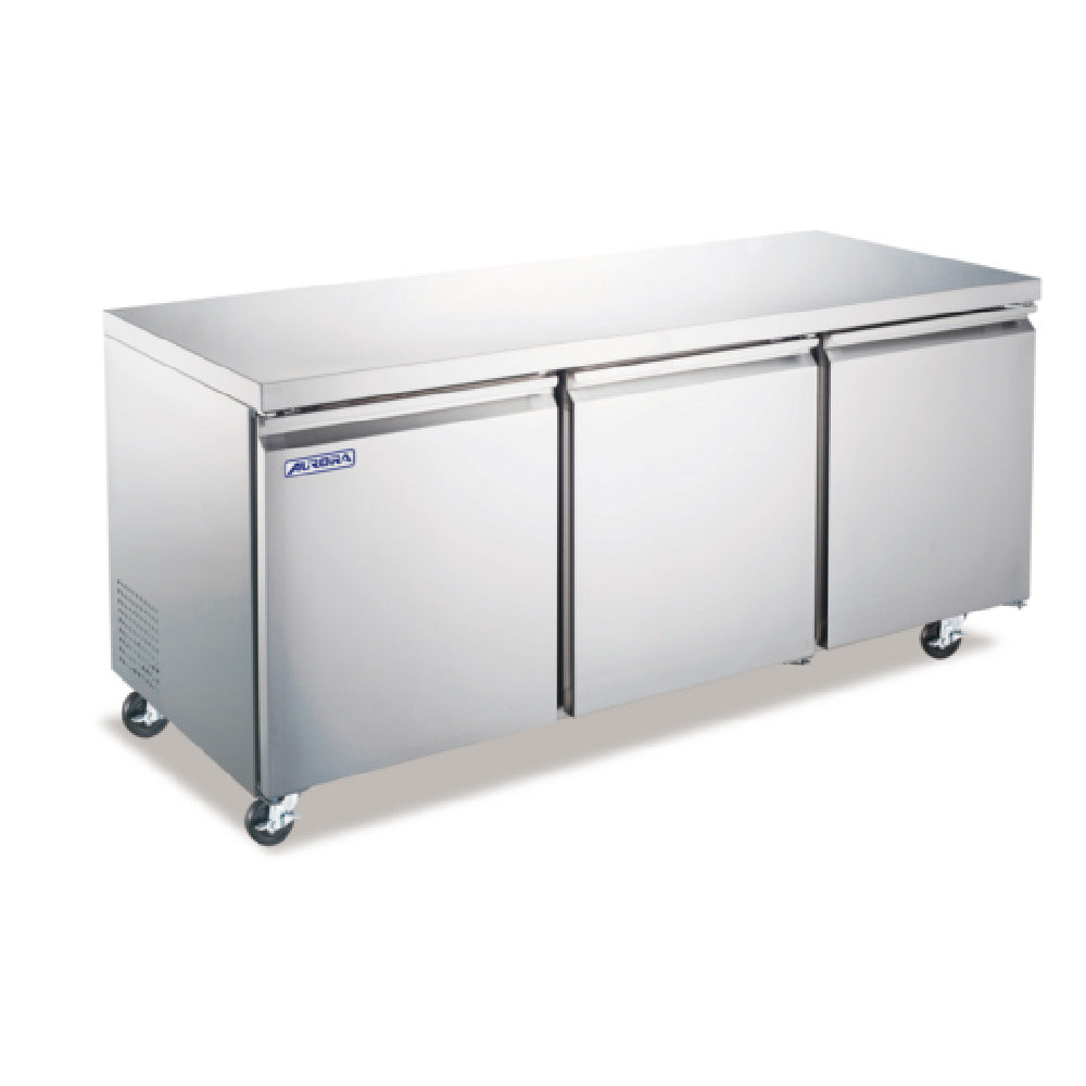 Omcan 59091 (RE-CN-0017E-HC) Aurora Under Counter Refrigerator Reach-in Three-section