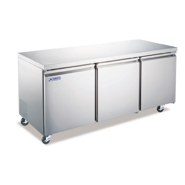Omcan 59091 (RE-CN-0017E-HC) Aurora Under Counter Refrigerator Reach-in Three-section