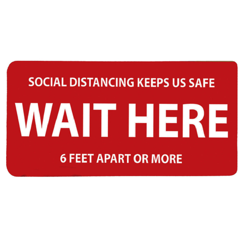 Tablecraft 10612 Floor Sign "Wait Here" 12" X 6"