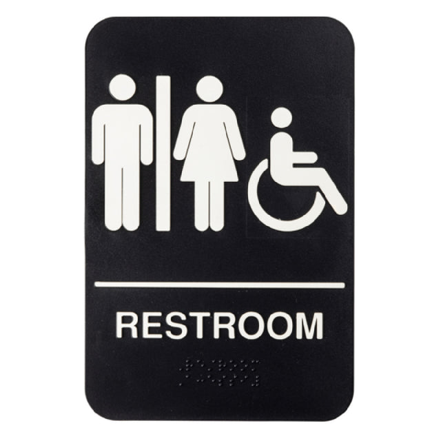 TableCraft Products 11676 - Sign, "Women/Men Handicap Accessible", 6"W X 1/8"D X 9"H