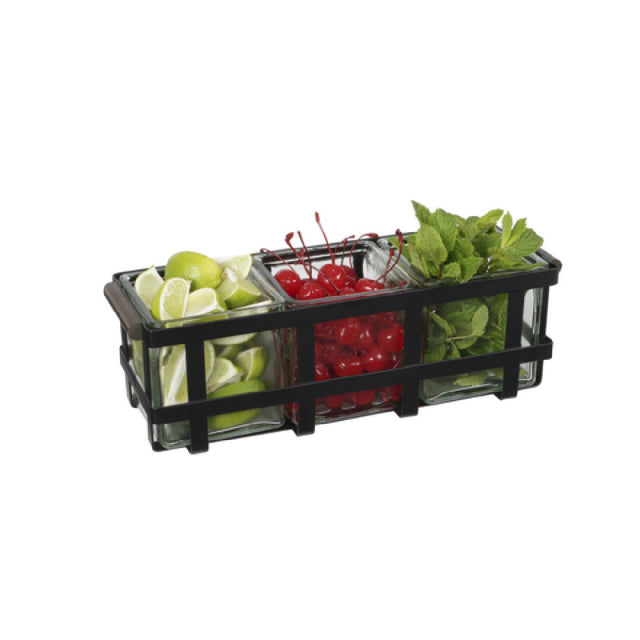 Cal Mil 22440-3-112 Heritage 3 Jar Display 12.75" W X 4.25" D X 4" H Includes 3 Jars