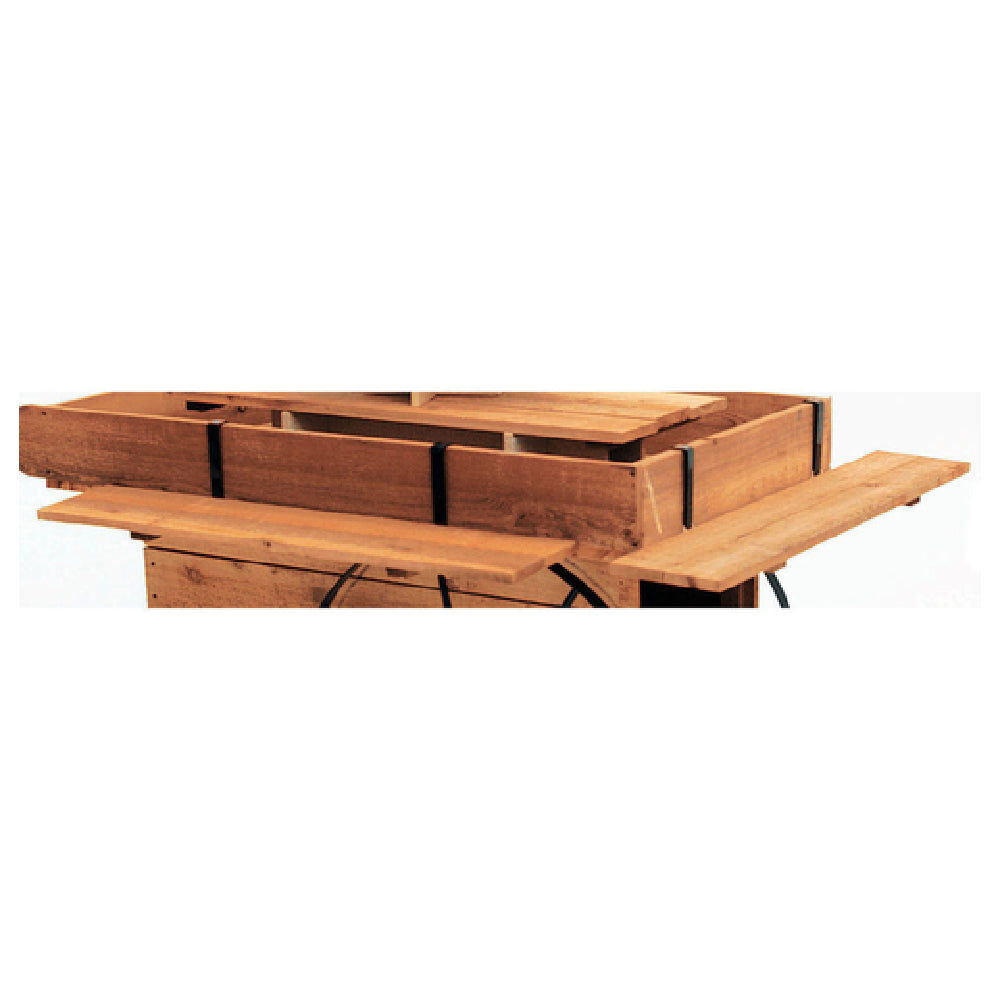 Hubert 83895 - Side Shelf Set, 2-piece, For Cedar Serving Cart #25002,40" X 7-1/2" X 1"H