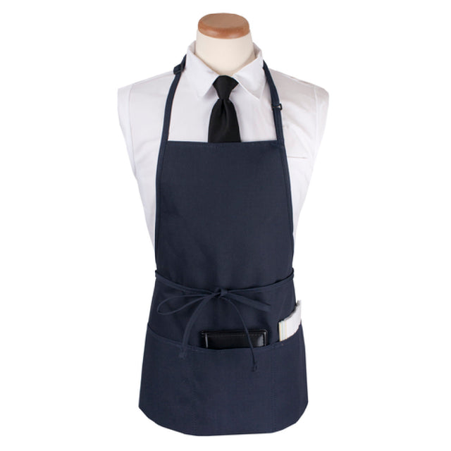 John Ritzenthaler Company CL3PBIANVFP Chef Revival® Bib Apron 26" X 23" Long 3 Front Pockets And Pen Pocket