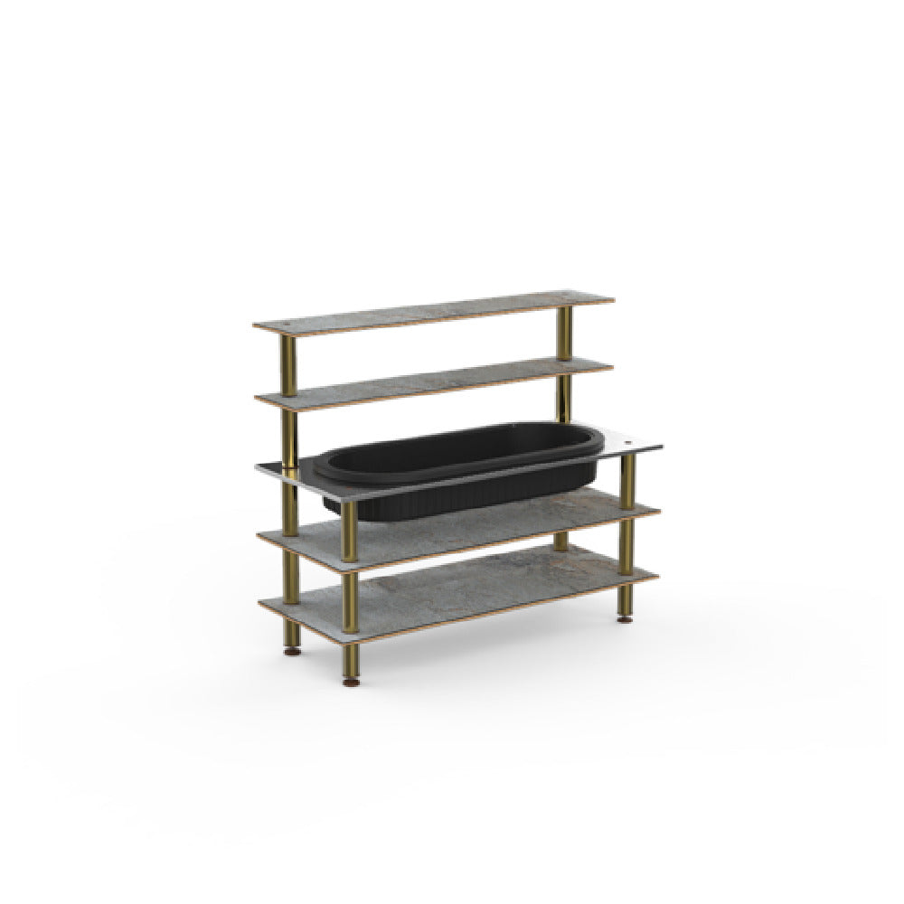 Steelite MGCMLC01GBXF Mogogo Buffet Solutions Modular Back Bar Station 3-tier