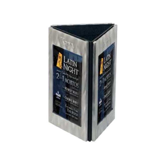 Menu Solutions TRIAL-B Table Tent Holds 5" X 7" Inserts Triple Panel
