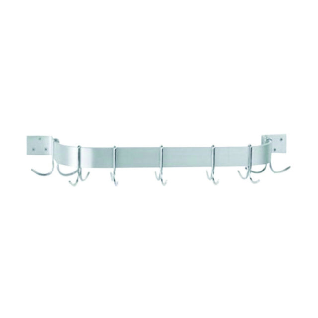 Hubert 29N-081 - CenPro Wall Mounted Single Line Pot Rack, 60", Stainless Steel