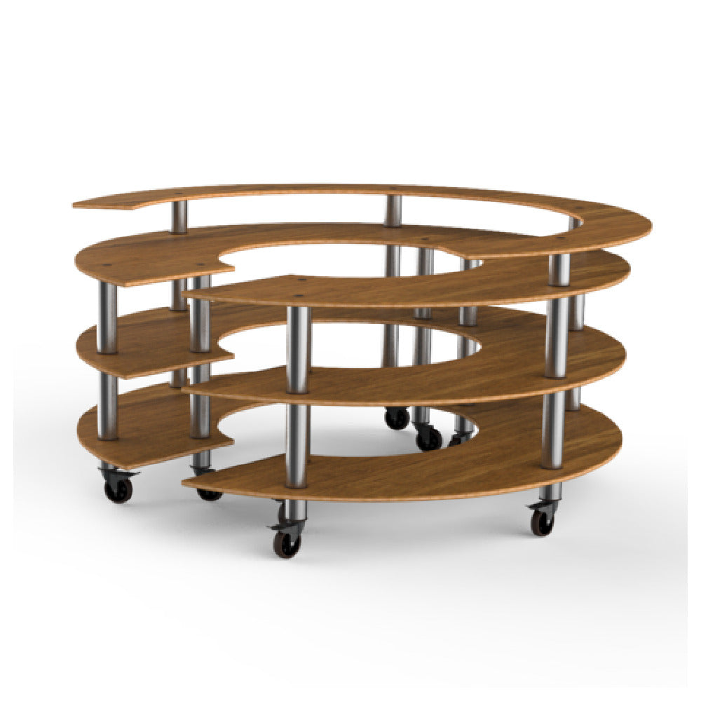 Steelite MGCMSA05BSXW - Round Station With Shelves, 81.5" X 35.0", Modular
