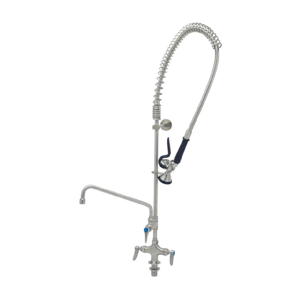 T&S Brass S-0113-A12-BY EverSteel Pre-Rinse Unit: Single Hole Stainless Steel Deck Mount Mixing Faucet