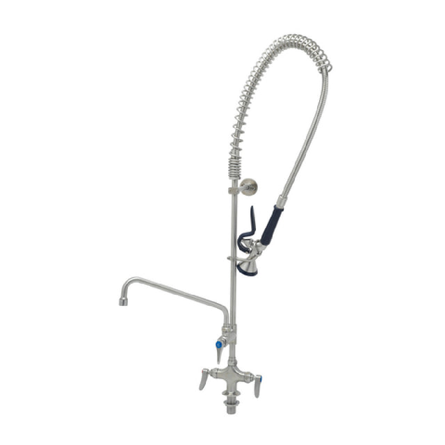 T&S Brass S-0113-A12-BY EverSteel Pre-Rinse Unit: Single Hole Stainless Steel Deck Mount Mixing Faucet