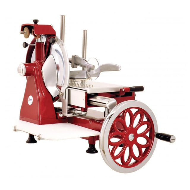 Omcan 26072 (MS-IT-0250-MF) Trento Volano Meat Slicer Flower Flywheel Fully Hand-operated